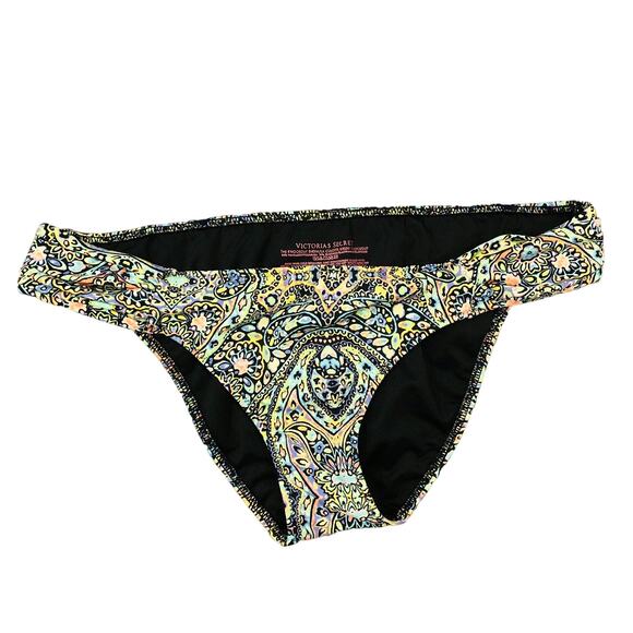 Victoria Secret The Knockout Swimsuit  Bikini Bottom Pastel Floral Design Small - Picture 1 of 5